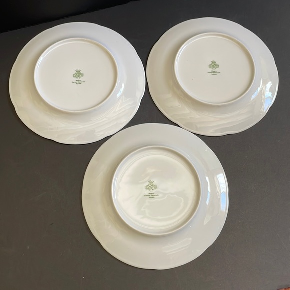 5 Jlmenau German Democratic Republic White Cake Dessert Plates Silver Rim 7.5” - Picture 10 of 15